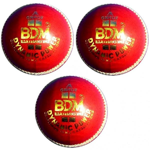 3 set BDM Dynamic Power Leather Cricket Ball
