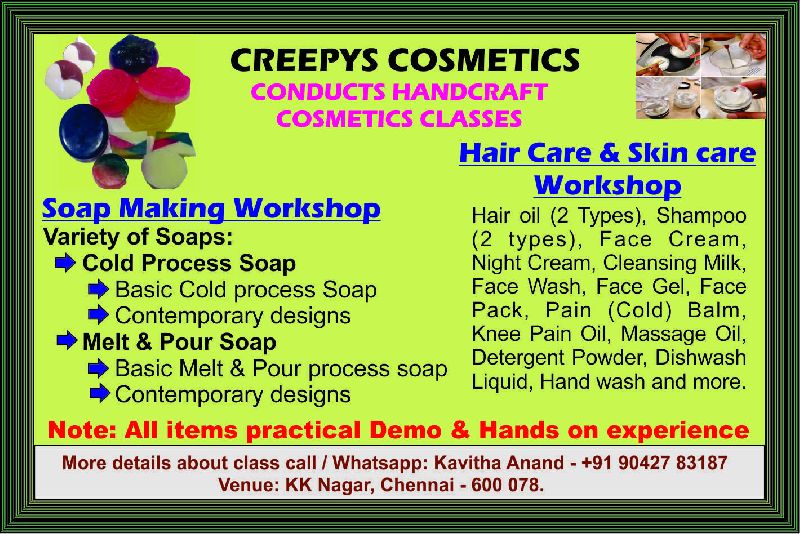 Natural Handmade Soap making workshop