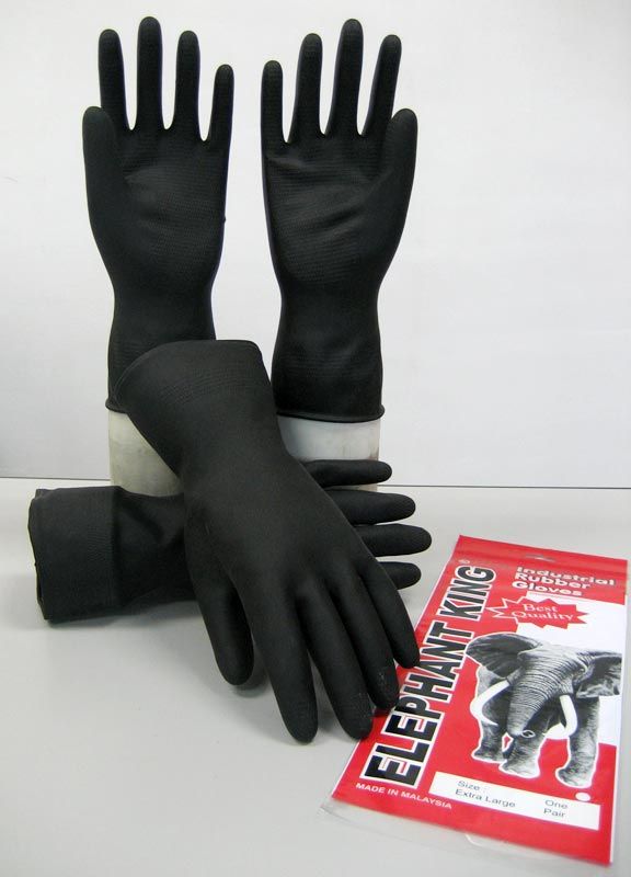 EK 101 Black Industrial Rubber Gloves