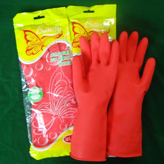 KR 12 12” Red Rose Household Rubber Gloves