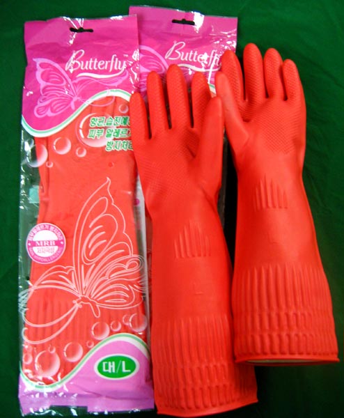 KR 15 15” Red Rose Household Rubber Gloves