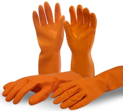 Oc 104 Orange Industrial Rubbe Gloves