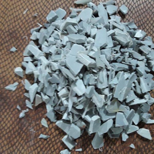 grinded light grey pvc pipe scrap
