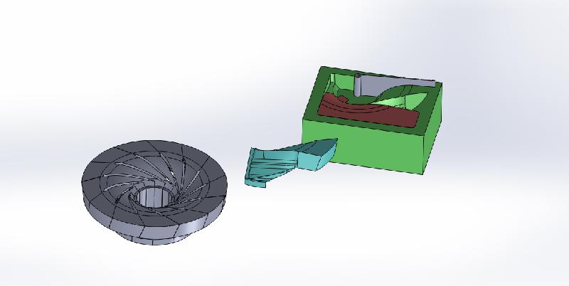 3D Francis Runner Vane Core Box & Assembly