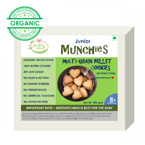 Early Foods Organic Multi Grain Millet Cookies 200gm