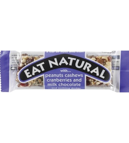 45gm Eat Natural Peanuts Cashews Cranberries Chocolate
