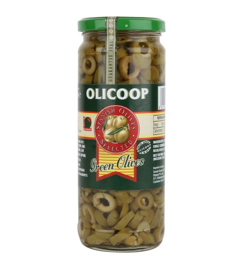 Olicoop Green Sliced Olive 450gm