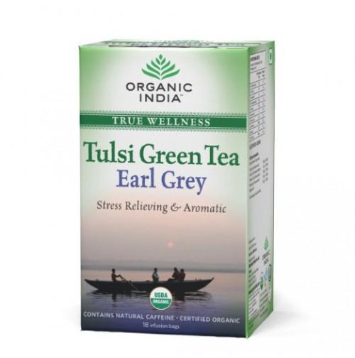Earl Grey Organic India Tulsi Green Tea
