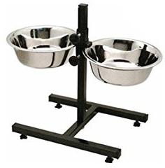 Paws For A Cause High Quality Stainless Steel Pets Dog Food Bowl Stand (1500Mlx2 Bowl)