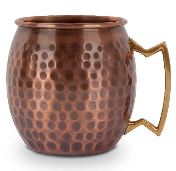 COPPER MUG HAMMERED DESIGN.