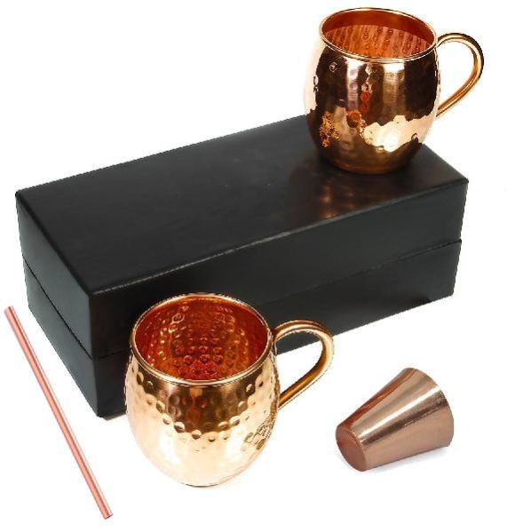 COPPER MUG STRAW , SHOT GLASS WITH GIFT BOX
