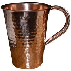 COPPER MUG WITH HAMMERED DESIGN