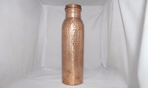 Traveller's Pure Copper Water Bottle For Ayurvedic Health.