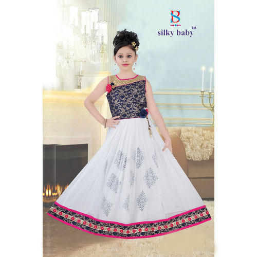 Printed Party Wear Kids Gown