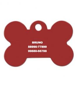 HUFT Bone Dog Name Tag-Red