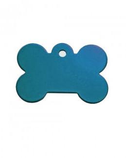 HUFT Personalised Bone Dog Name Tag-Blue