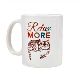 HUFT Relax More Cat Mug