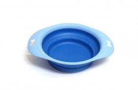 Medium Foldable Dog Bowl With Tray-Blue
