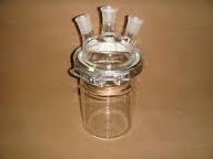 GLASS REACTION VESSEL WITH  GLASS LID