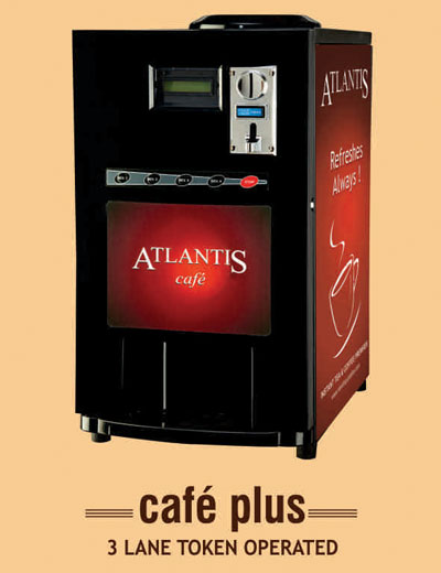 Atlantis Cafe Plus 3 Lane Token Operated Vending Machine