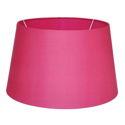 Drum Lamp Shade in Red Cotton Fabric for Hotel Table Lamp