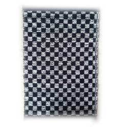 Checkered Leather Durries