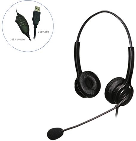 USB CONNECTION DOUBLE SIDED HEADSET