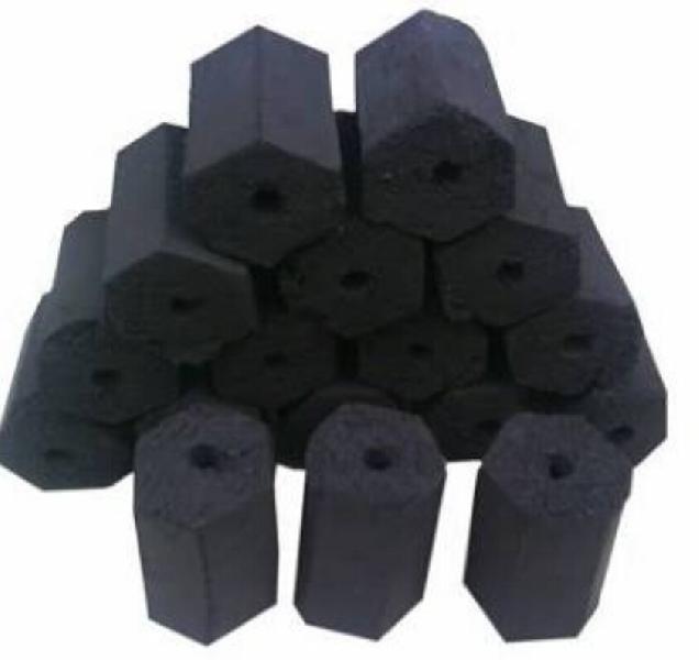 Hexagonal  coconut shell charcoal briquettes