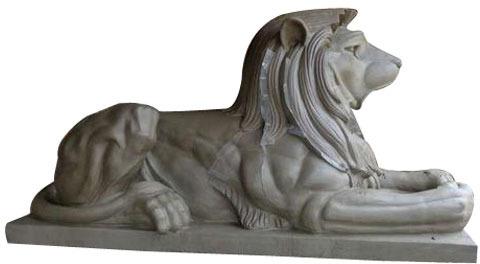 Fiberglass Lion Sculpture