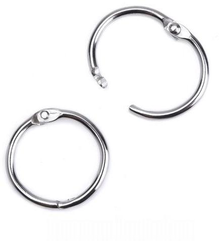 Round Metal Lock Rings, Color : Silver