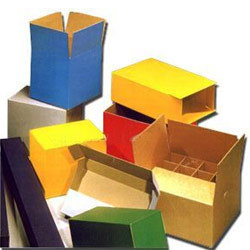 coloured cardboard boxes