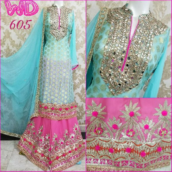PARTY WEAR SHARARA SUIT W-605
