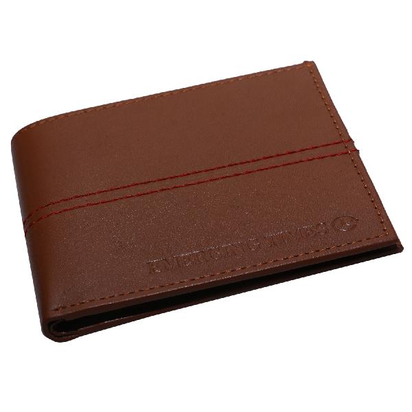 Emerging Time Leather Wallet ETLW-4, Color : black