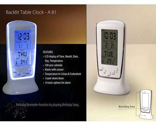 A-81 Backlit Table Clock