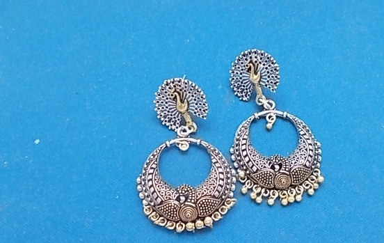Dual tone german silver earrings