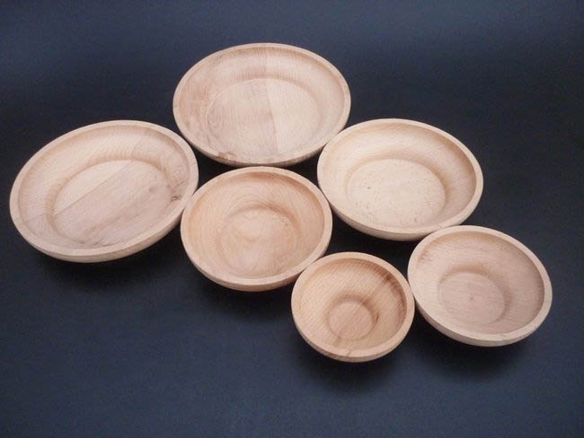 Beech wood bowl set 01