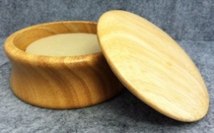 Mango wood soap shaving bowl