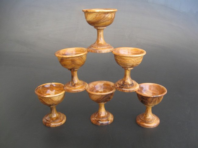 Wooden Chalice Goblets