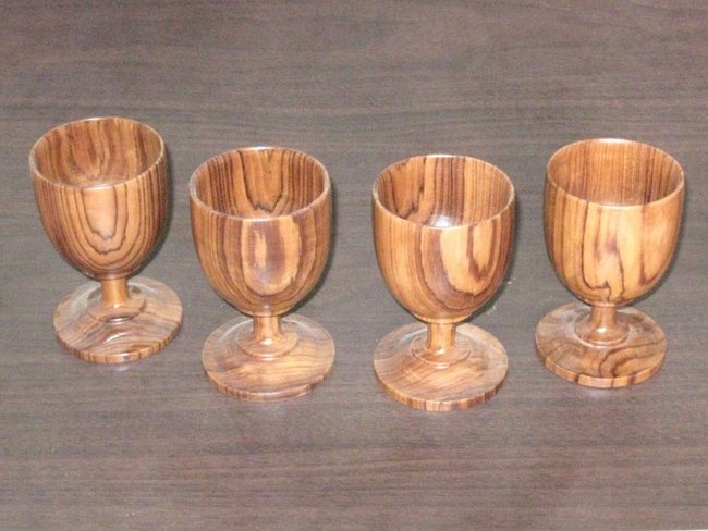 Wooden drinking cups