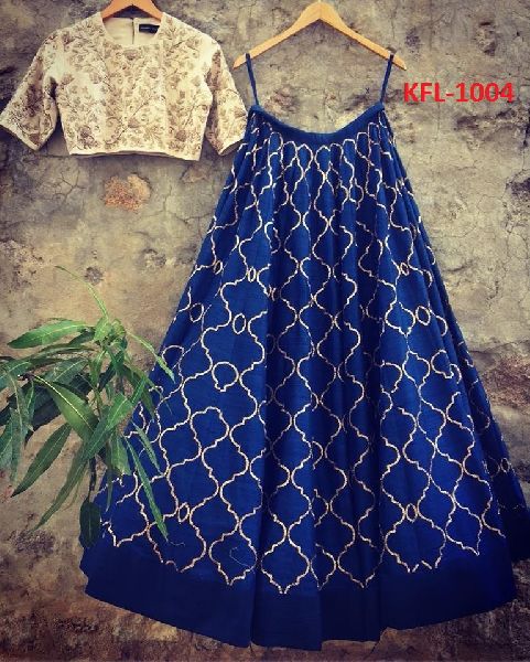 Blue Malbouri Silk Designer Lahenga Choli