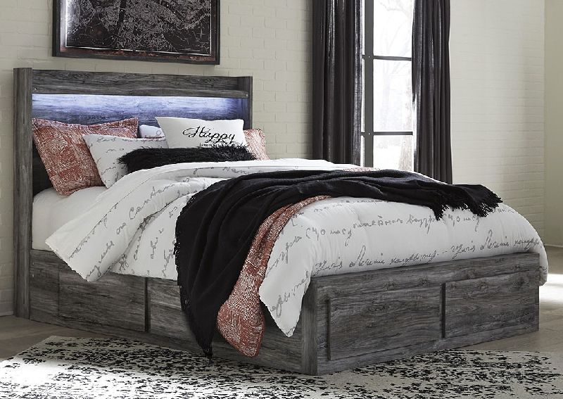 Baystorm Gray Queen Storage Bed