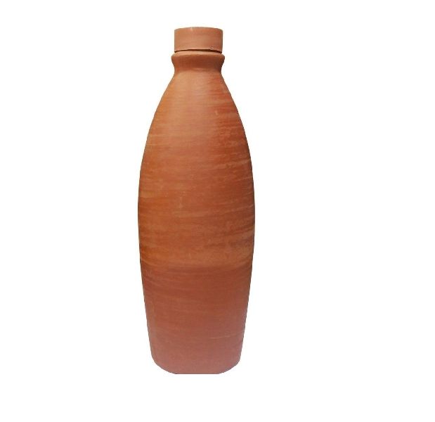 Terracotta Clay Water Bottle