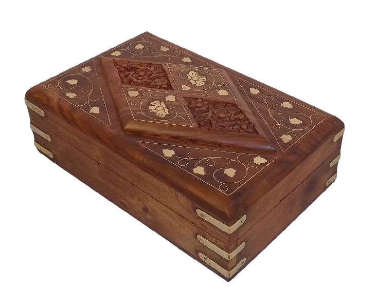 VIAN0366C Wooden Handmade Jewellery Box, Color : Brown