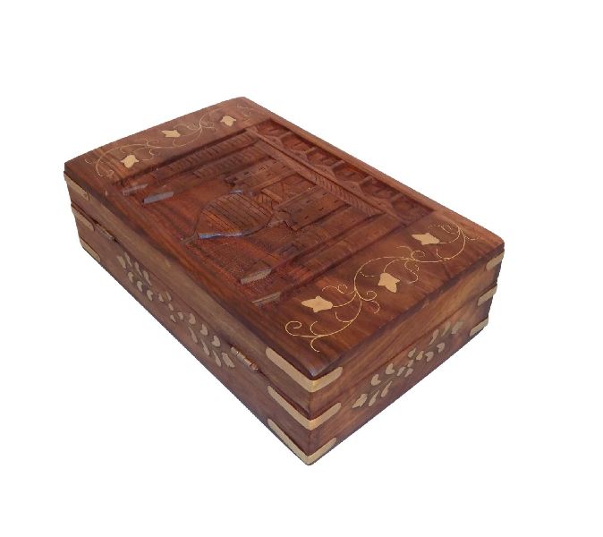 VIAN0383 Wooden Handmade Jewellery Box, Color : Brown