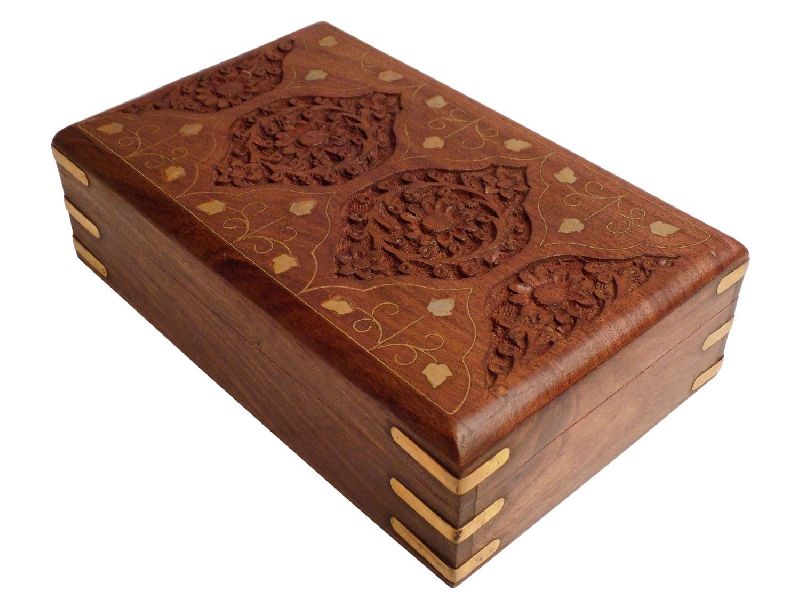 Brown VIAN0541A Wooden Handmade Jewellery Box by Vian International