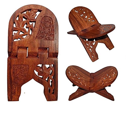 Wooden Folding Holy Book Stands, Color : Brown