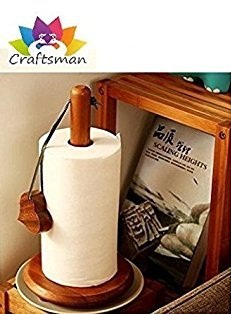 Crafts'man Wooden Tissue Holder, Color : Brown