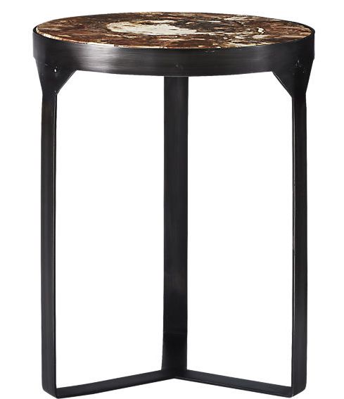 Iron & Agate Stone Side Tables