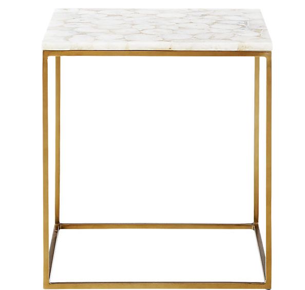 SSF1102 Iron & Agate Stone Side Table