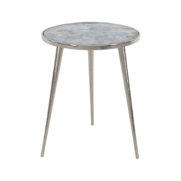 SSF1106 Iron & Agate Stone Side Table